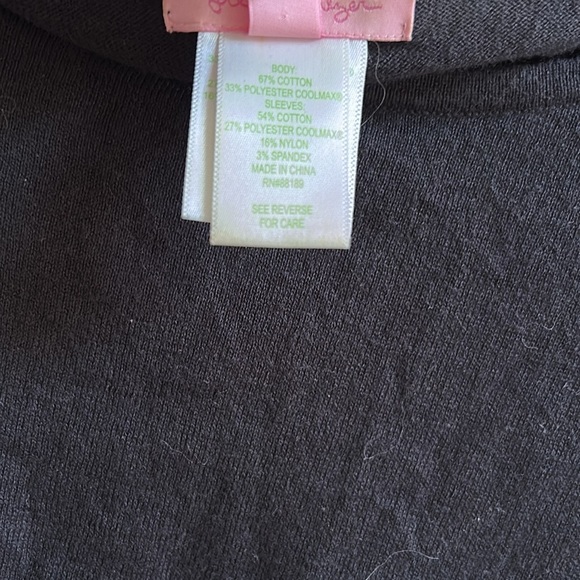 Lilly Pulitzer Ramona Sweater Navy Blue Size Large Fringe Gold Buttons - Picture 3 of 10